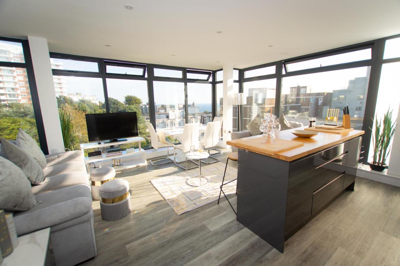 * Panoramic Penthouse With Sea & City Views บอร์นมัธ ภายนอก รูปภาพ